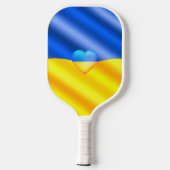 Oekraïense vlag Pickleball Paddle Heart - Vrijheid (Achterkant)