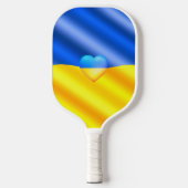 Oekraïense vlag Pickleball Paddle Heart - Vrijheid (Voorkant)