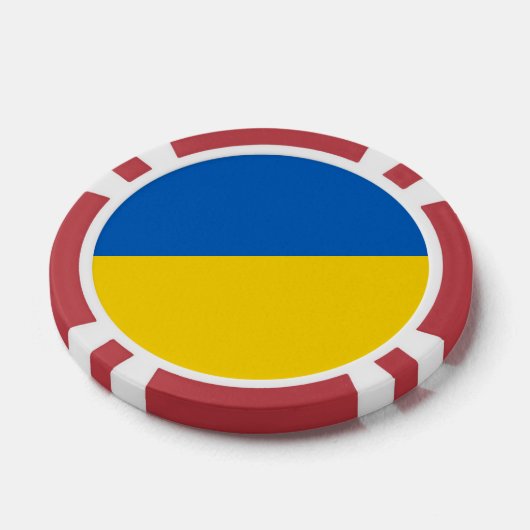 Oekraïense vlag poker chips (Enkel)