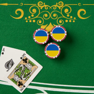 Oekraïense vlag poker chips