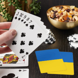 Oekraïense vlag pokerkaarten