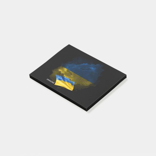 Oekraïense vlag post-it® notes (Schuin)