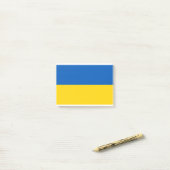 Oekraïense vlag post-it® notes (Op bureau)