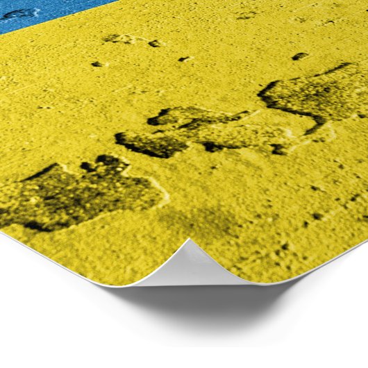 Oekraïense vlag poster (Hoek)