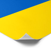 Oekraïense vlag poster (Hoek)