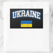 Oekraïense vlag rechthoekige sticker (Tas)