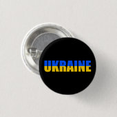 Oekraïense vlag ronde button 3,2 cm (Voorkant /achterkant)