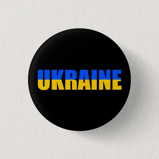 Oekraïense vlag ronde button 3,2 cm (Voorkant)