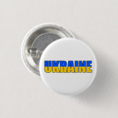 Oekraïense vlag ronde button 3,2 cm (Voorkant /achterkant)