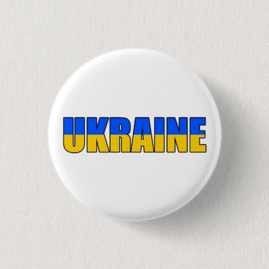 Oekraïense vlag ronde button 3,2 cm (Voorkant)