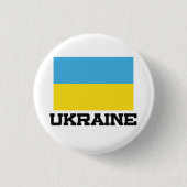 Oekraïense vlag ronde button 3,2 cm (Voorkant)