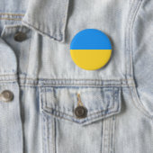 Oekraïense vlag ronde button 5,7 cm (In situ)