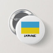 Oekraïense vlag ronde button 5,7 cm (Voorkant /achterkant)