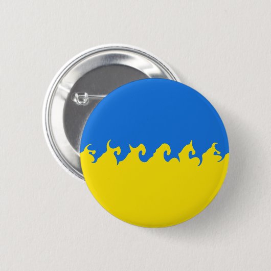 Oekraïense vlag ronde button 5,7 cm (Voorkant /achterkant)