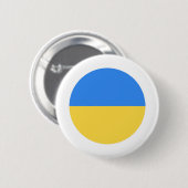 Oekraïense vlag ronde button 5,7 cm (Voorkant /achterkant)