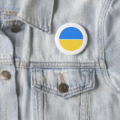 Oekraïense vlag ronde button 5,7 cm (In situ)