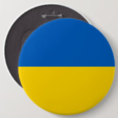 Oekraïense vlag ronde button 6,0 cm (Voorkant /achterkant)