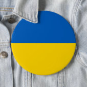 Oekraïense vlag ronde button 6,0 cm (In situ)