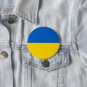 Oekraïense vlag ronde button 7,6 cm (In situ)