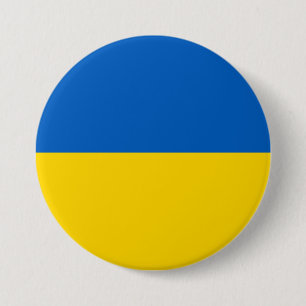 Oekraïense vlag ronde button 7,6 cm