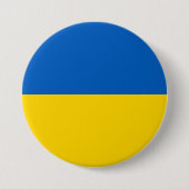 Oekraïense vlag ronde button 7,6 cm (Voorkant)