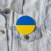 Oekraïense vlag ronde button 7,6 cm (In situ)
