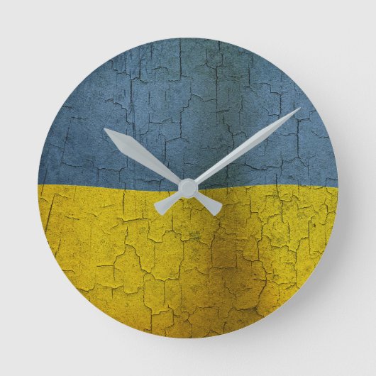Oekraïense vlag ronde klok (Voorkant)