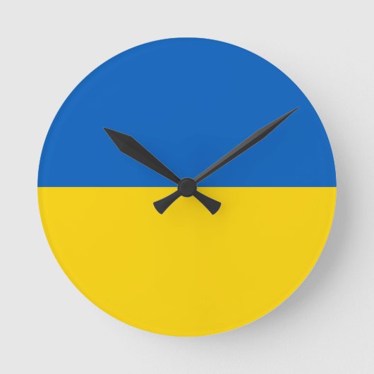 Oekraïense vlag ronde klok (Voorkant)