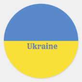 Oekraïense vlag ronde sticker (Voorkant)