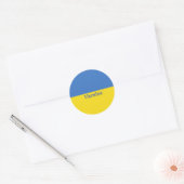 Oekraïense vlag ronde sticker (Envelop)