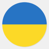 Oekraïense vlag ronde sticker (Voorkant)