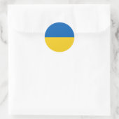 Oekraïense vlag ronde sticker (Tas)