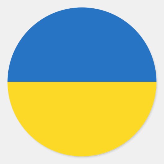 Oekraïense vlag ronde sticker (Voorkant)