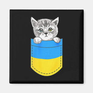 Oekraïense Vlag Schattige Kat In De Zak Oekraïne C Magneet