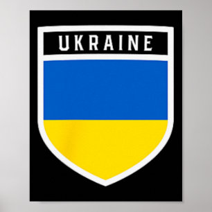 Oekraïense Vlag Schild Clic Pocket Dge Stijl Poster