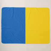Oekraïense vlag sherpa deken (Voorkant (horizontaal))
