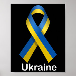Oekraïense vlag shirt met Oekraïense nationale kle Poster