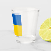 Oekraïense vlag shot glas (Rechts)