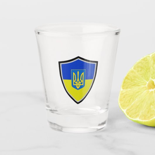 Oekraïense vlag shot glas (Voorkant)