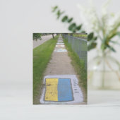 Oekraïense vlag Sidewalk Art Briefkaart (Staand voorkant)