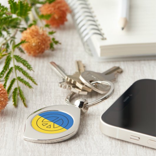 Oekraïense vlag sleutelhanger (Zijkant)