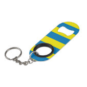 Oekraïense vlag sleutelhanger flessenopener (Voorkant Gekanteld)