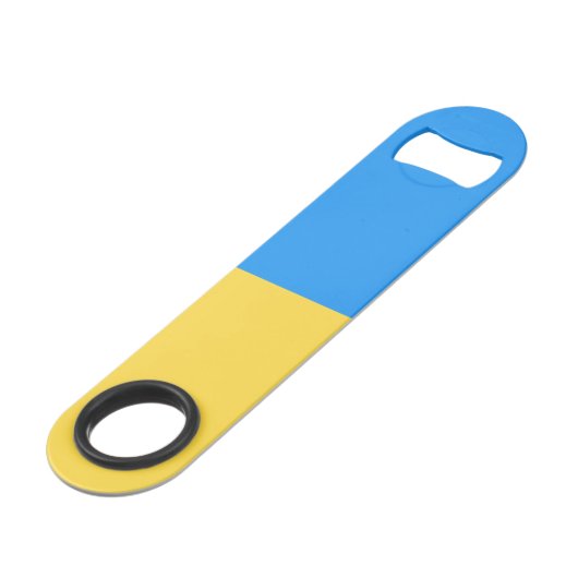 Oekraïense vlag speed flessenopener (Voorkant Gekanteld)