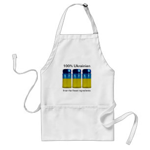 Oekraïense vlag Spice Jars Apron Standaard Schort