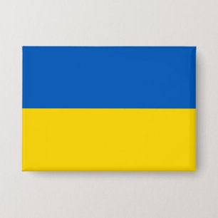 Oekraïense vlag. Steun Oekraïne. Knop Button