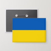 Oekraïense vlag. Steun Oekraïne. Knop Button (Voorkant / Achterkant)