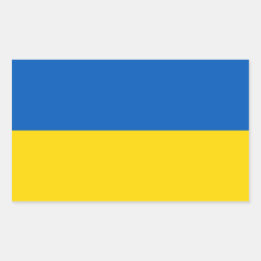 Oekraïense vlag. Steun Oekraïne Rechthoekige Sticker