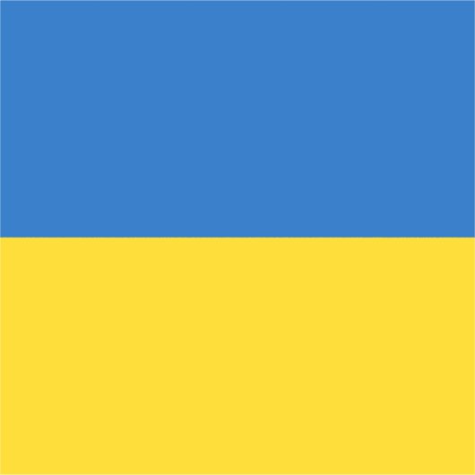 Oekraïense vlag sticker (Voorkant)