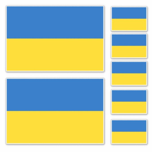 Oekraïense vlag sticker (Voorkant)