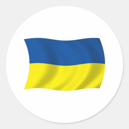 Oekraïense Vlag Sticker (Voorkant)